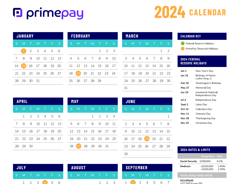 2024 payroll dates