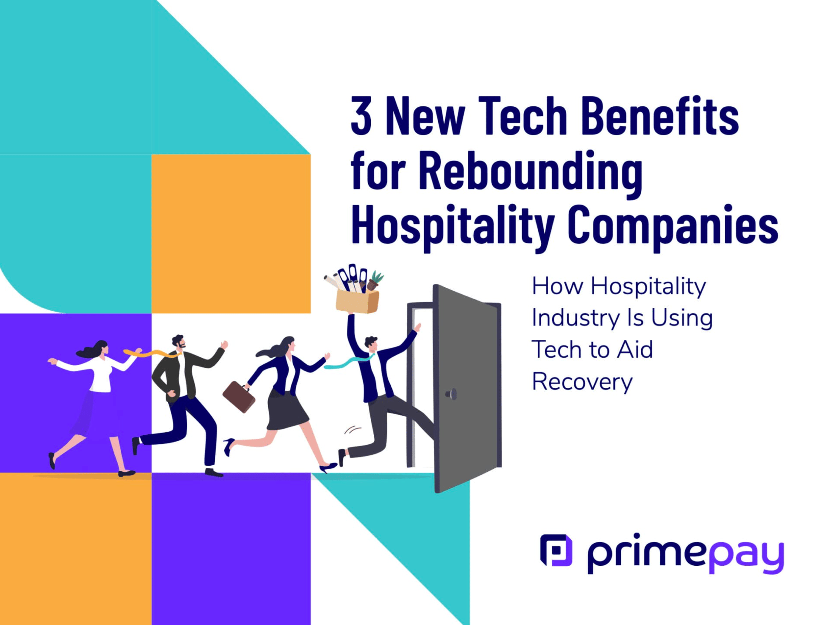 3 New Tech Benefits for Rebounding Hospitality Companies white paper cover.