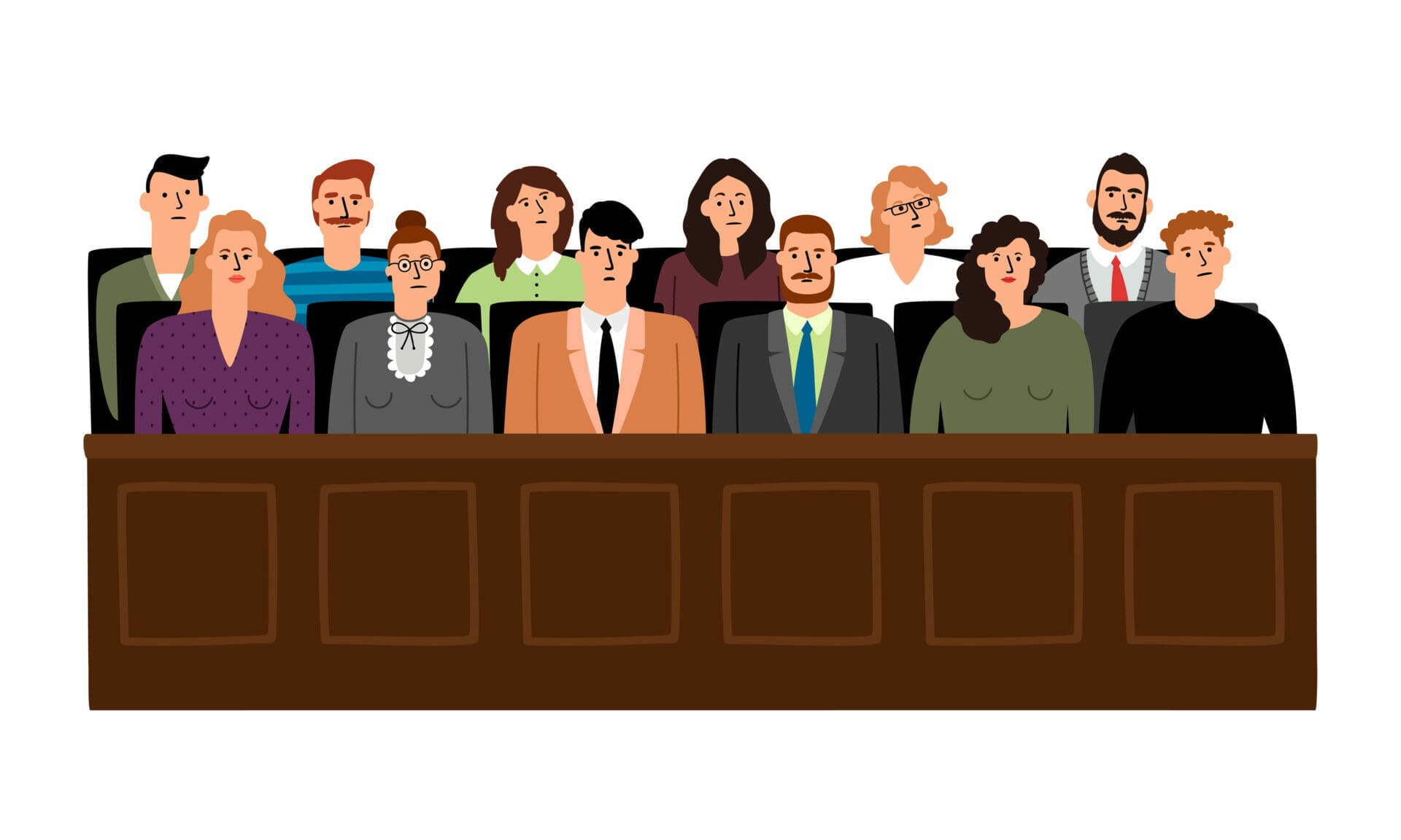 individuals sitting in court room