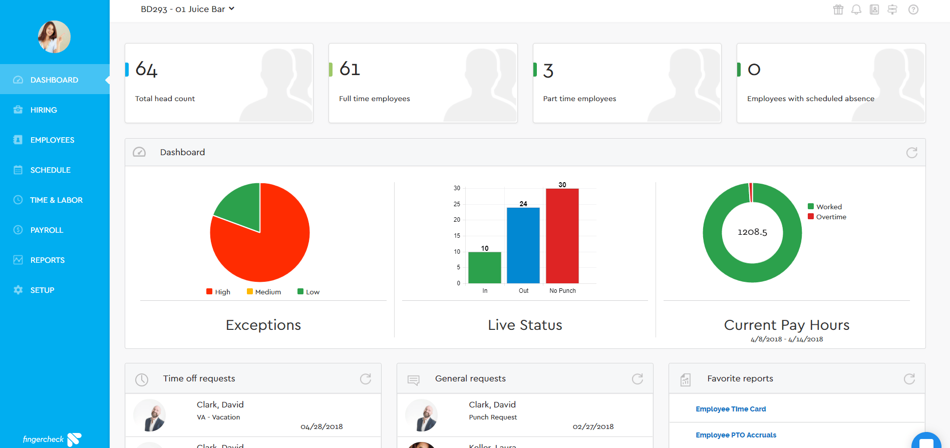 Best HR Software - Fingercheck