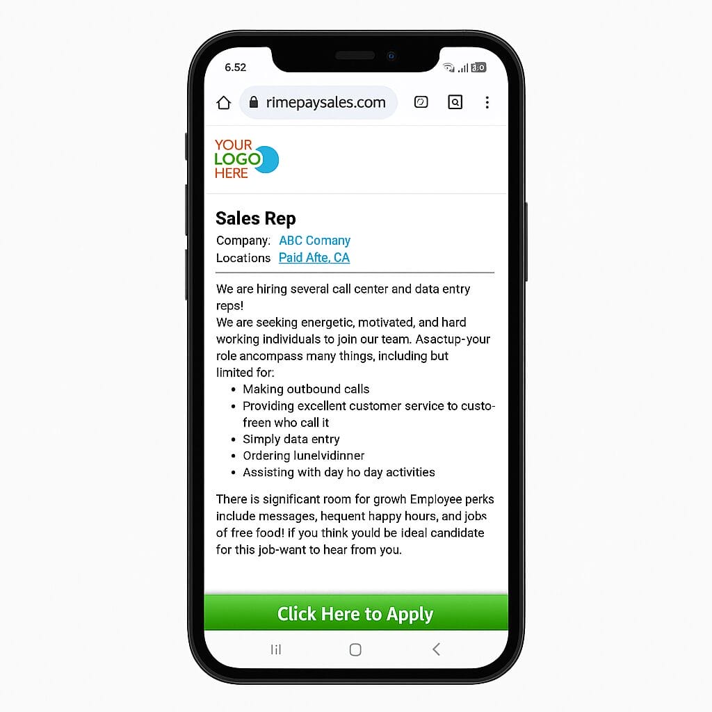 mobile optimized job posting