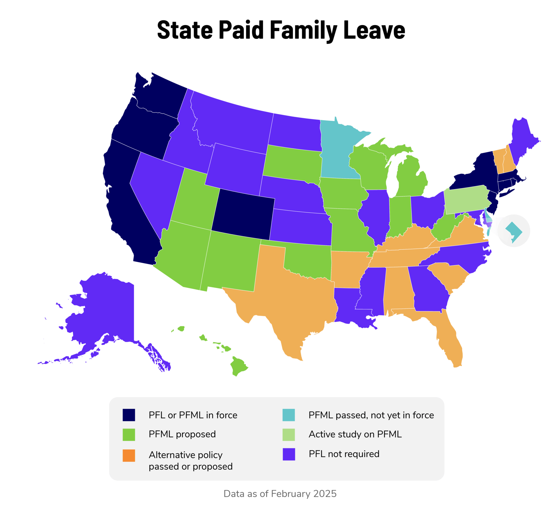 State Paid Family Leave Map